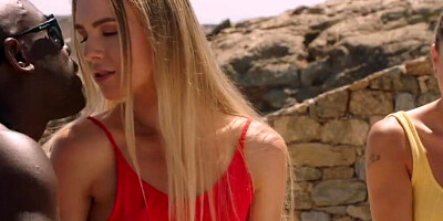 Blonde Tourist Fucked in the Ass by Black Local