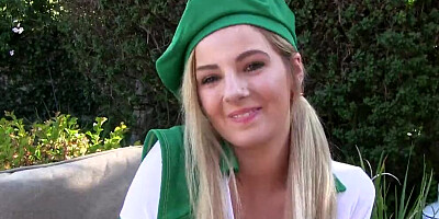 Blonde Girl Scout Teen Gets Her Pussy Stuffed Lucky Guy
