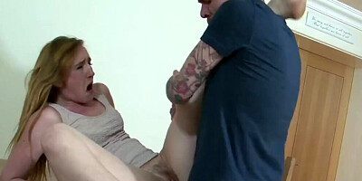 British Ginger Sabrina Jay Blackmails Her Sex Addicted Stepdad