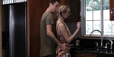 Gorgeous teen slut Lyra Law creampied by lucky stepdad