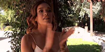Cute girl talks dirty and gets fucked in a POV video