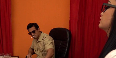 Slutty Reporter Visits Police Station To Pay Traffic Challan 001