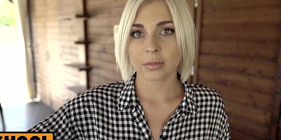 Bootylicious blonde Nicole Brix takes hard cock in POV-style video