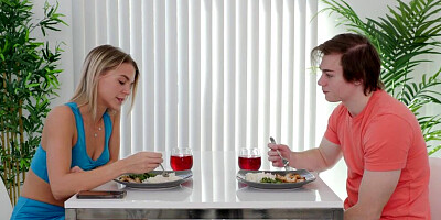 Remarkable cougar Evelyn Payne allows lucky stepson to fuck her