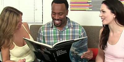 Two Moms Play With Black Dick