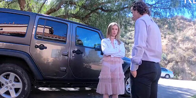 Model looking stepsister helps carl hide his secret!