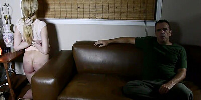 Blonde mom gets tied up and spanked until her ass turns purple