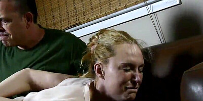 Blonde mom gets tied up and spanked until her ass turns purple