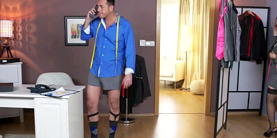 Sharon Lee gets fucked inside the office by her colleague