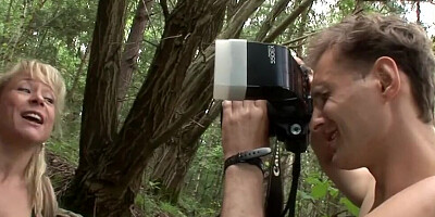 There's a kinky orgy going on between horny German folks in the great outdoors