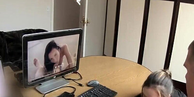 Hot Grandson and Step Aunt Big Ass Fucking in Work Room