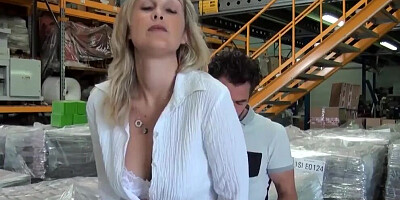 Marvelous blonde Melany Paris is fucked in that tight butthole