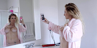 Horny wife Natasha Starr sexting with hot stepson