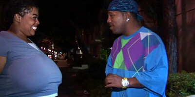 Humongous black woman shakes big ass while riding a cock