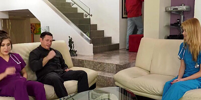 FamilyHookUps - Horny Teen Fucks Step Dad Friend