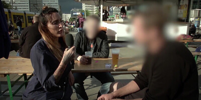 See A German couple from street fuck on camera for some payment