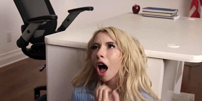 Blonde schoolgirl Kenzie Reeves is fucked by a hung professor