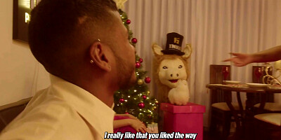 Sin at Christmas between Milf and 18 year old stepdaughter