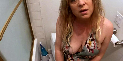 Helping stepson to get a sperm sample with my ass and pussy