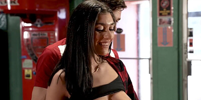 Step Mom And Step Daughter Armani Black & Aubrey Babcock Get Fucked While Bowling - FreeUse Milf