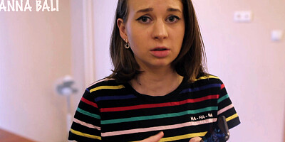 Petite Russian brunette was approached by stepdad for blowjob and sex