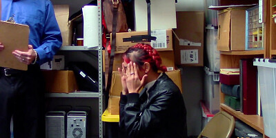 Asian teen is busted stealing a laptop