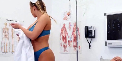 Busty nurse Olivia Austin cures that patient with some dick riding