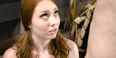 Redhead teen sweetheart was lured into forbidden sex by her randy stepdad