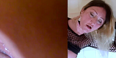 Fishnet doll gets her juicy ass nailed in this close-up footage