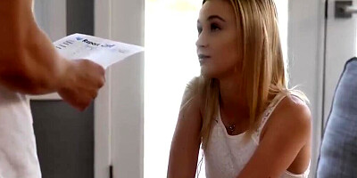 PASSION-HD Step sister Kenzie Kai blackmailed into fuck