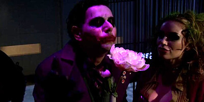 Sexy catwoman sharing a dick with a kinky slut