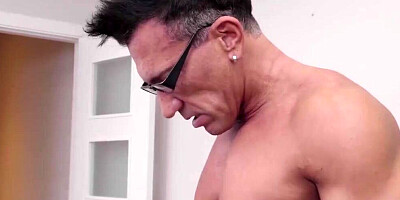 Mom and stepdaughter fix the school tutor's hard dick