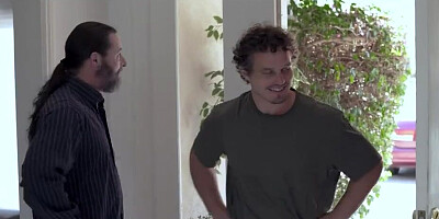 Sneak Fucking my Stepbro while Dad is Home