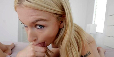 TINY BLONDE TEEN STEP DAUGHTER LOVES DADDY CREAMPIES