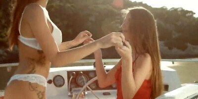 Amazingly hot babes are having outdoor sex on that balcony