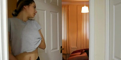 Naughty Stepdaughter 1 Spying on Stepdad Jerking off