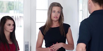 Grounded Teens April Brooks and Serenity Haze Swap Step Daddies