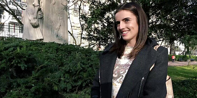 Cute tattooed doll bends and gets her puss nailed from behind