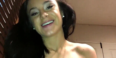 Marvelous brunette takes a big black cock in homemade POV video