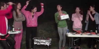 Hot koreans flirt on a lonely island