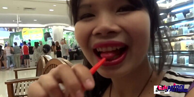 Thai girl Nana vs. really big cock