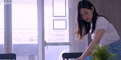 Horny step-sister with huge boobs and big nipples got her pussy licking by her brother