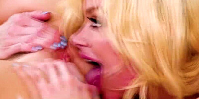 Blonde MILF doctor comforts her stepdaughter by eating her moist pussy