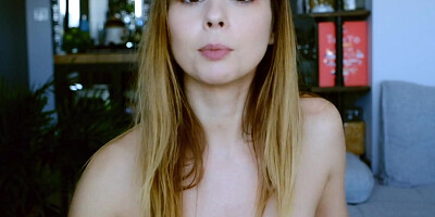 Slutty mom Leira Leber shows those tits and gives jerk off instructions