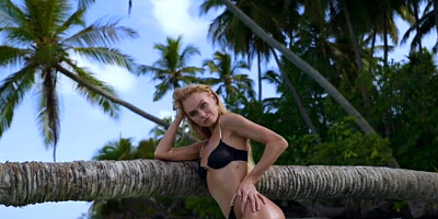 Petite blonde Nancy A is fucked by a sailor on the beach