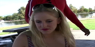 Slutty Estelle is wrapping her pinky hole around stranger's BBC