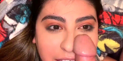 POV Muslim girl is anticipating a massive cumshot on her face
