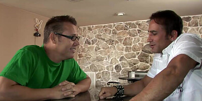 Busty slut gets slammed by two guys in a hardcore threesome getting her vag dicked