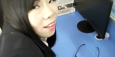 Asian shouldn't have tempted boss cause he fucked ass