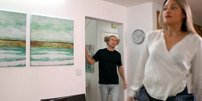 Womanizer's cock seems to tear stepsister's tight pussy apart